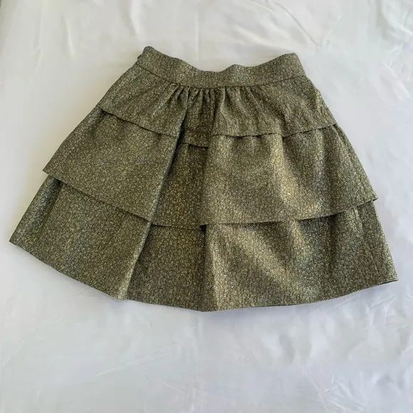 Diane von Furstenberg Sparkly Tiered Mini Skirt