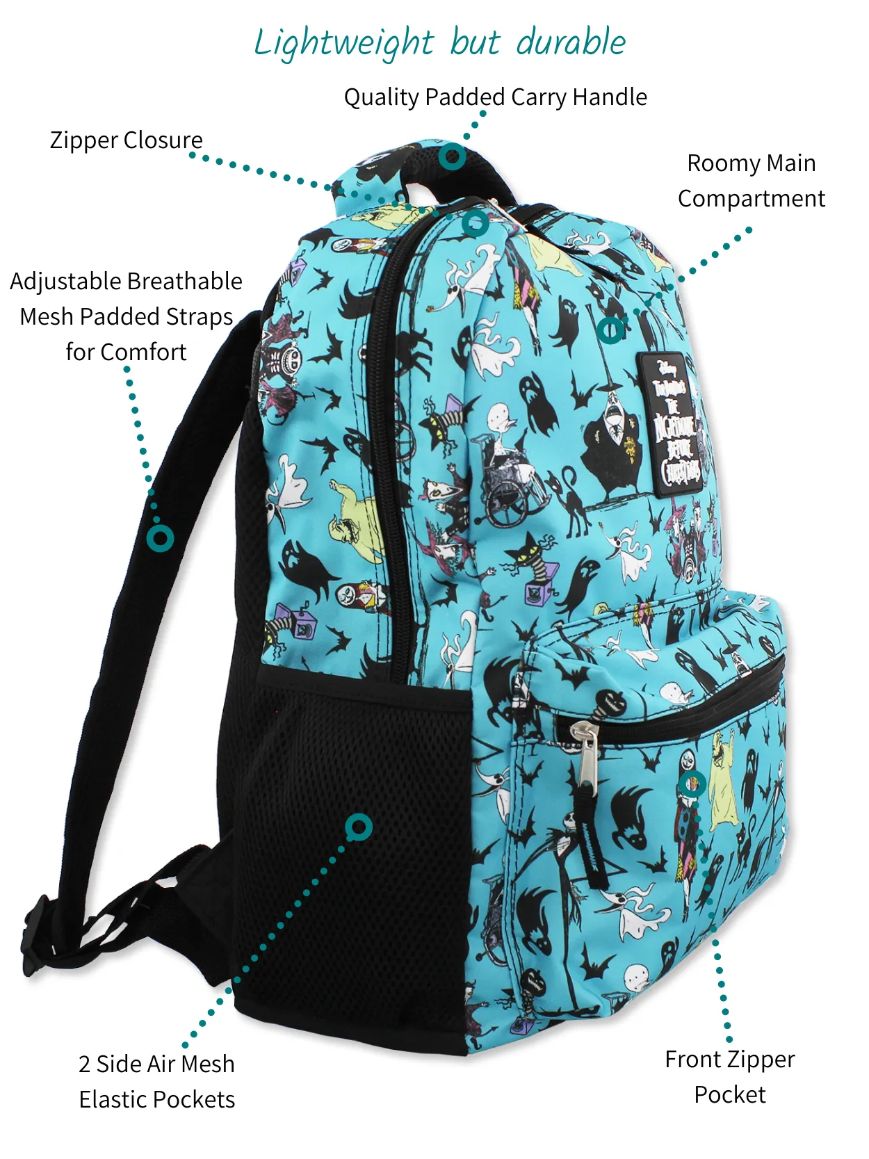 Disney Nightmare Before Christmas 16 Inch School Backpack