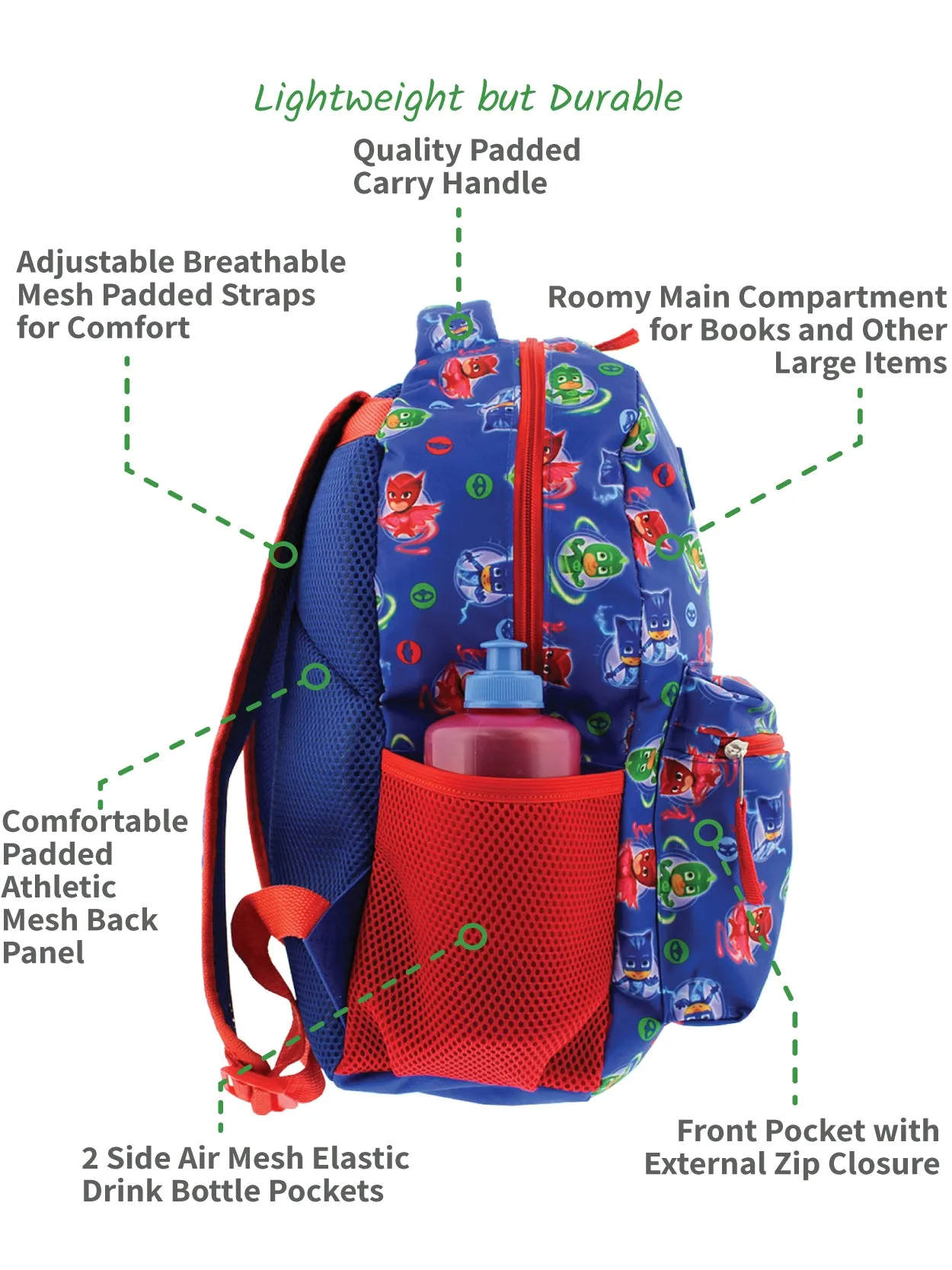 Disney PJ Masks 16" School Backpack