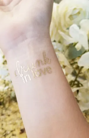 Drunk In Love Bachelorette Party Temporary Tattoo