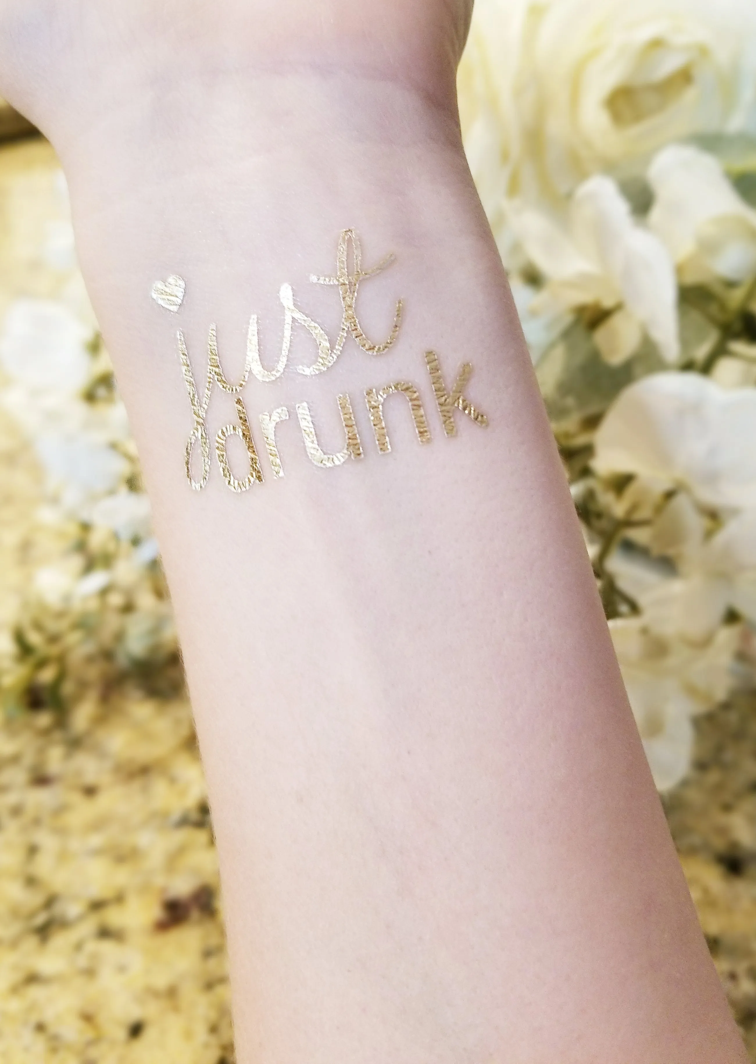 Drunk In Love Bachelorette Party Temporary Tattoo