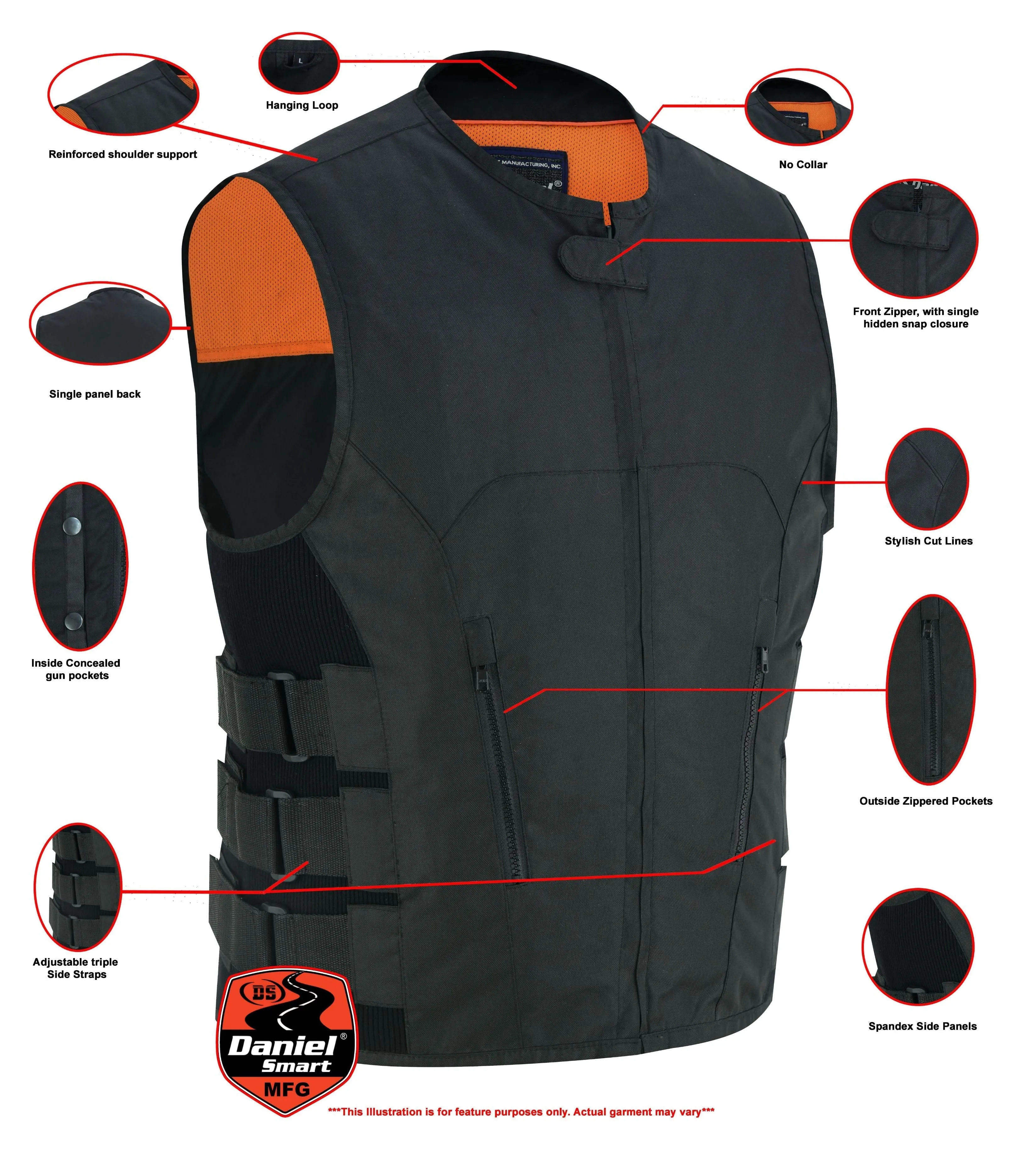 DS Men's Textile Updated SWAT Team Style Vest