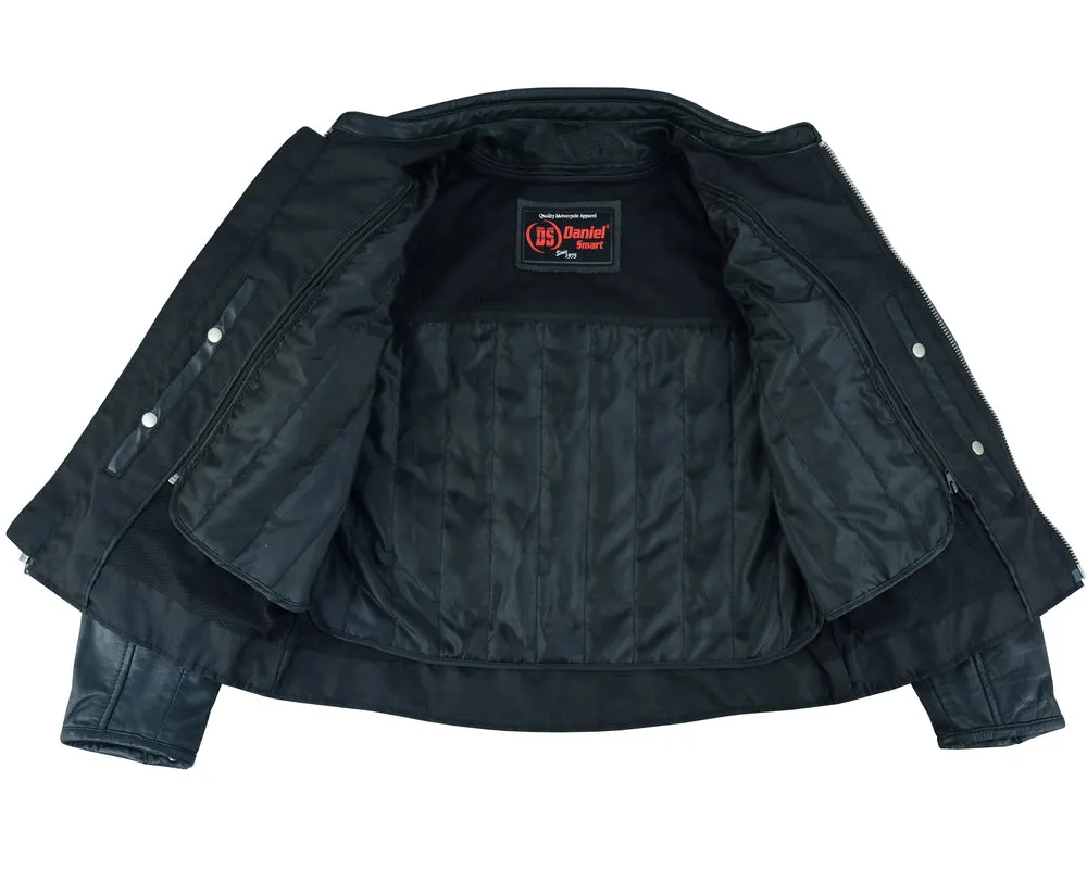 DS Women's Classic Plain Side Fitted M/C Style Jacket