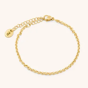 Eden Textured Link Bracelet, Gold