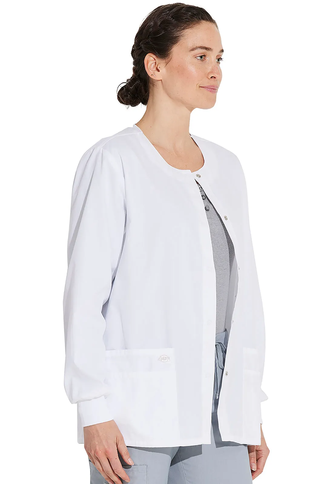 EDS Signature 86306 Snap Front Warm-Up Jacket White