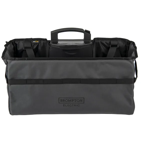 Electric Basket Bag L, Dark Grey, with frame