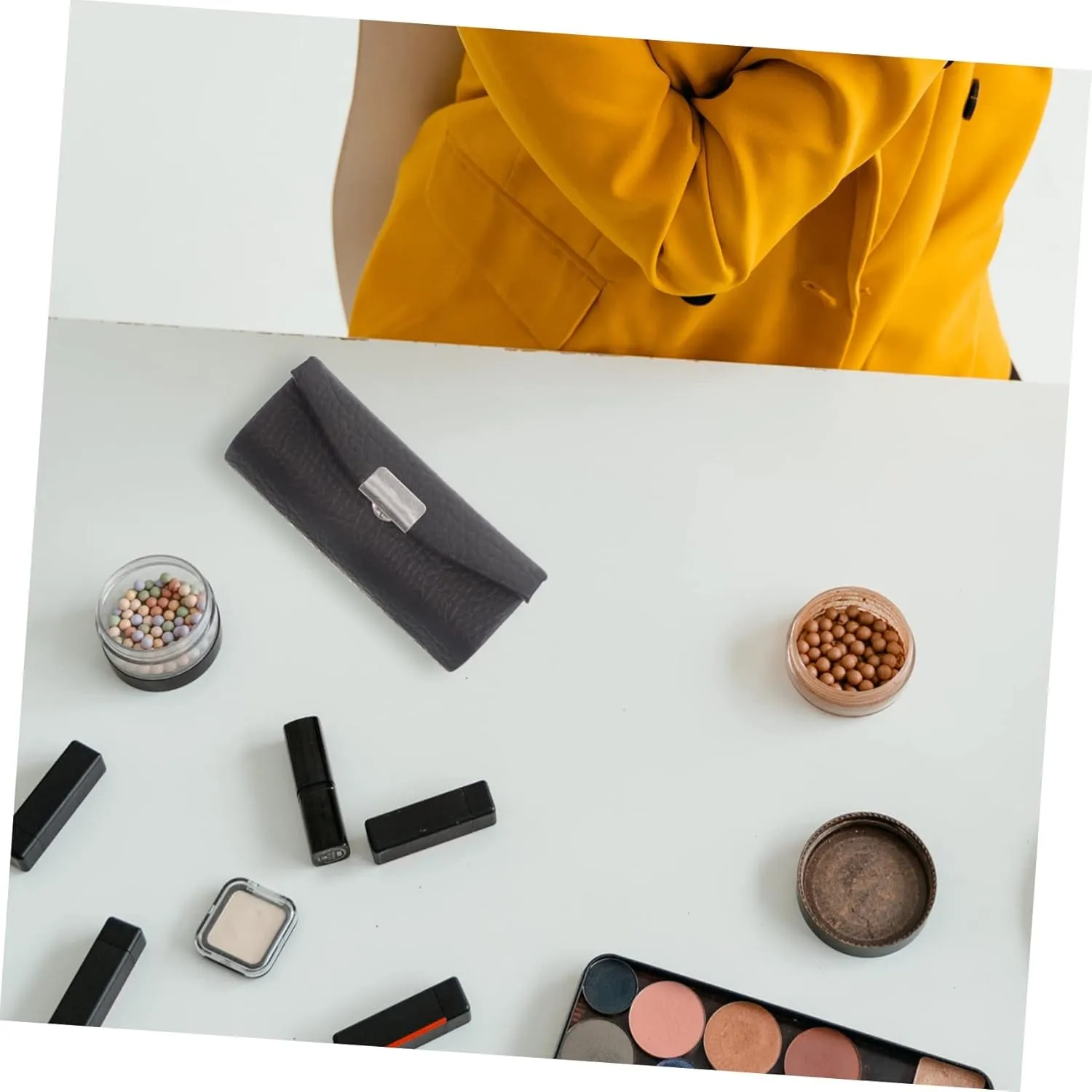 Elegant Lipstick Case Mirror Single Lipstick Holder Compact Present for Ladies