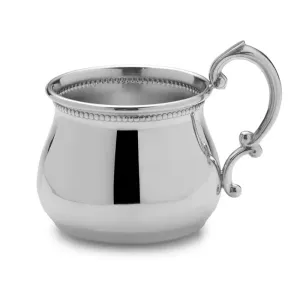 Empire Beaded Pewter Baby Cup