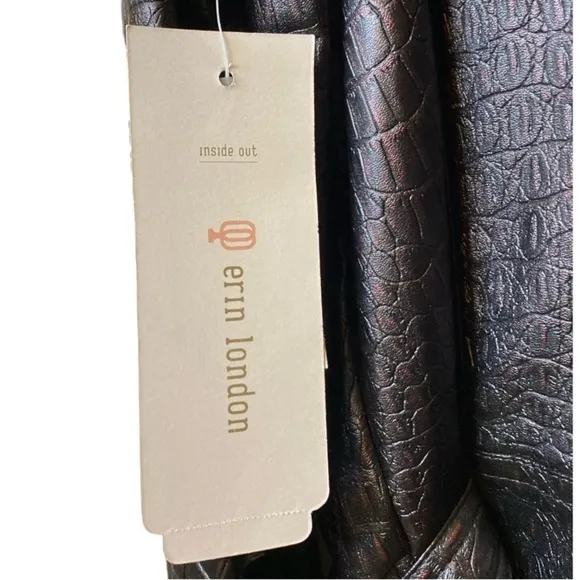 Erin London Women’s Faux Leather Snake Print Motorcycle Jacket