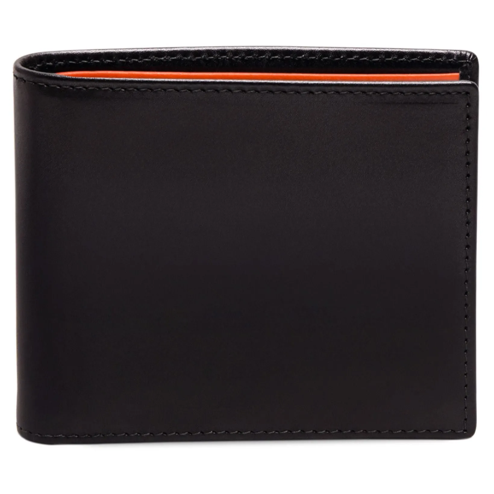 Ettinger Sterling Collection Billfold with 12 Credit Card Slips, Black and Orange