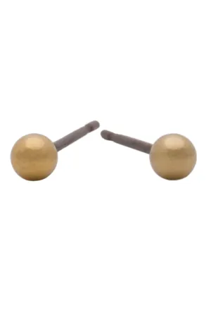 EURO  4mm Gold Ball Studs