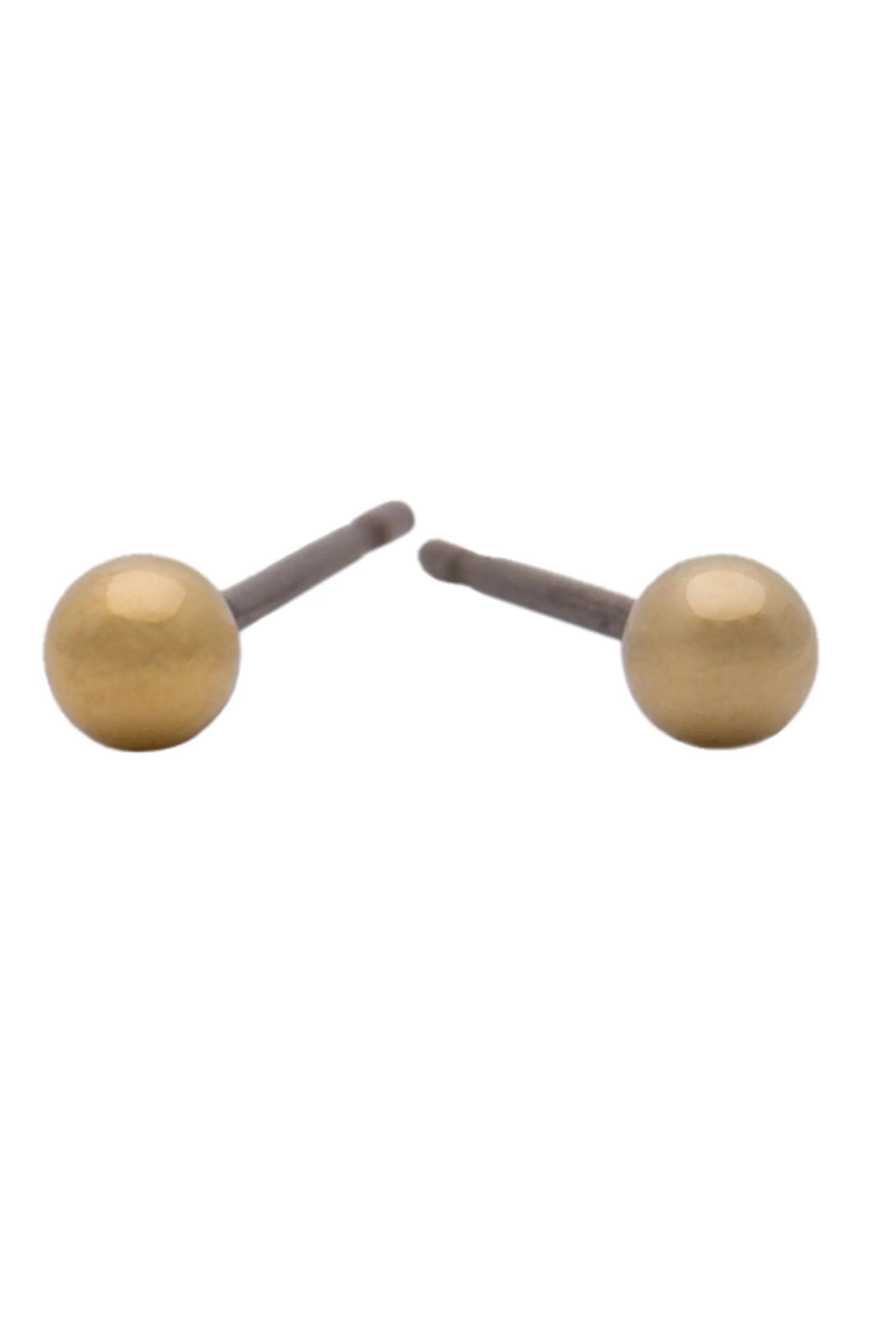 EURO  4mm Gold Ball Studs