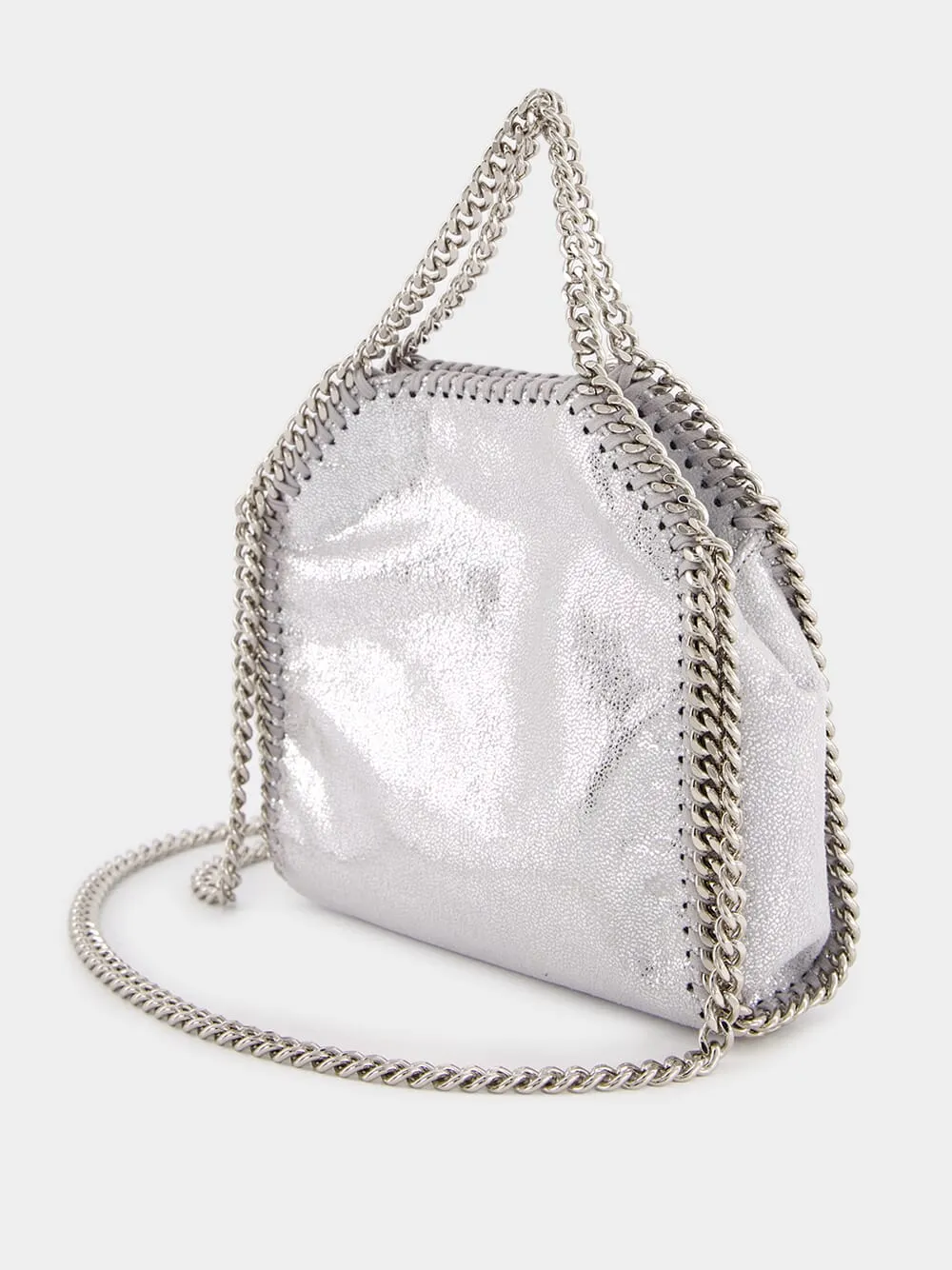 Falabella Tiny Silver Tote Bag