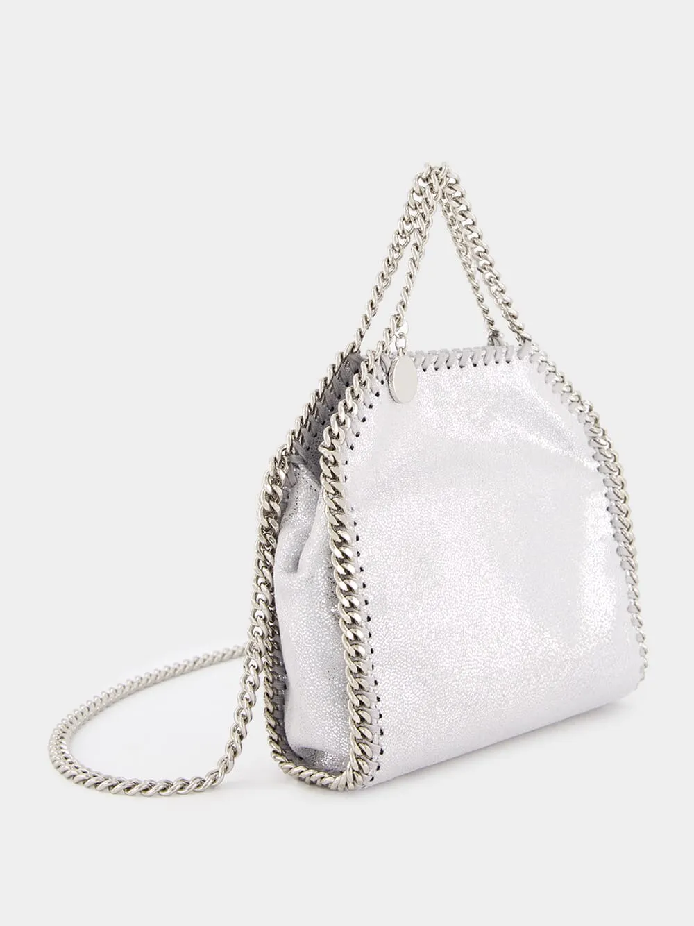 Falabella Tiny Silver Tote Bag