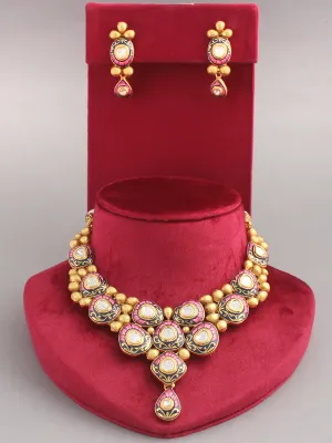 Falguni Meenakari Necklace Set