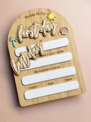 First Day/ Last Day Arch Photo Board | Palm