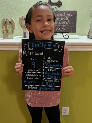 First Day Of School Chalkboard
