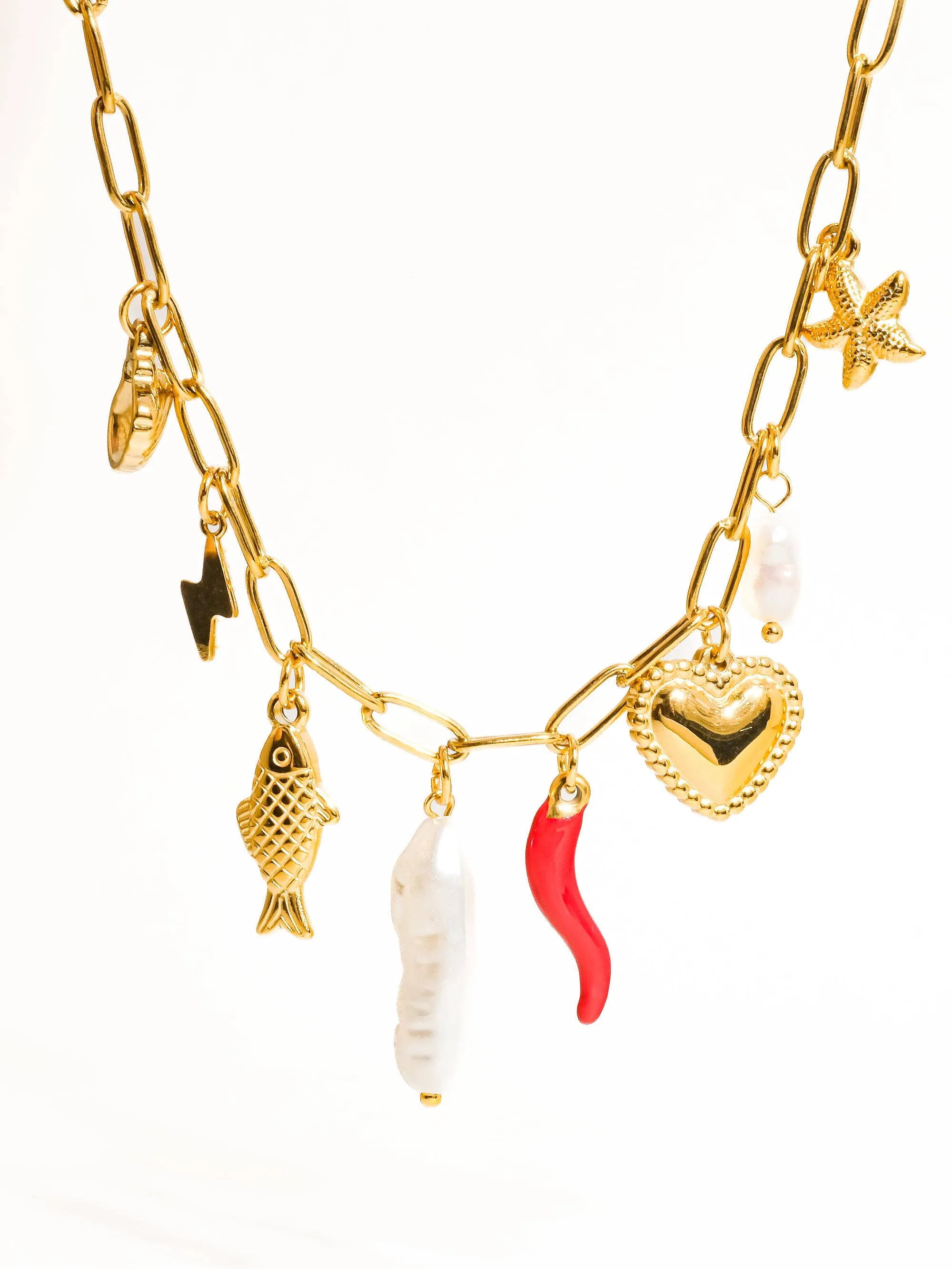 Fish Charm Necklace | Waterproof Jewelry