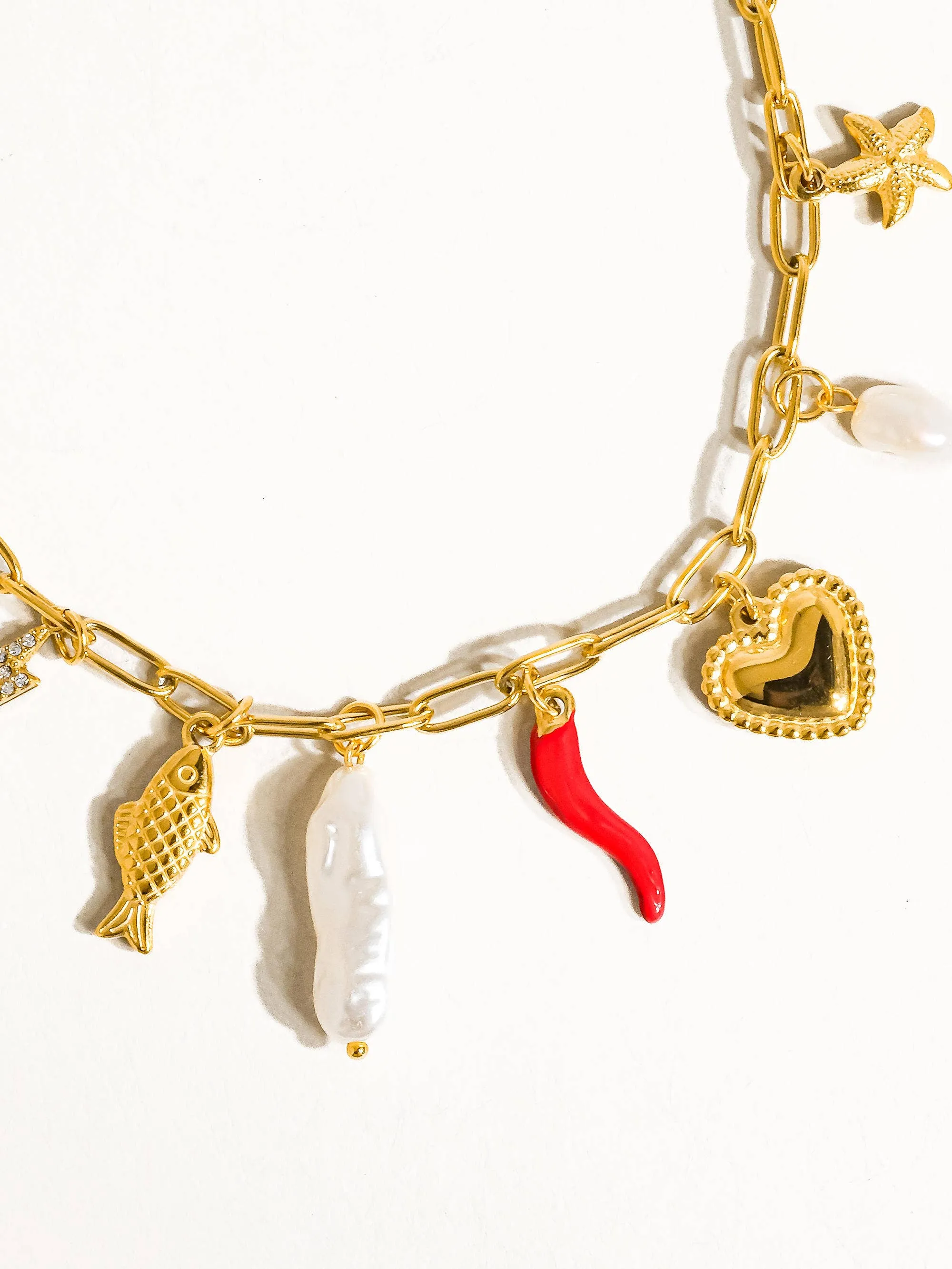 Fish Charm Necklace | Waterproof Jewelry