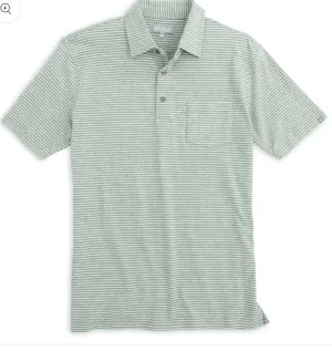 Fish Hippie Melange Polo-Sage Heather