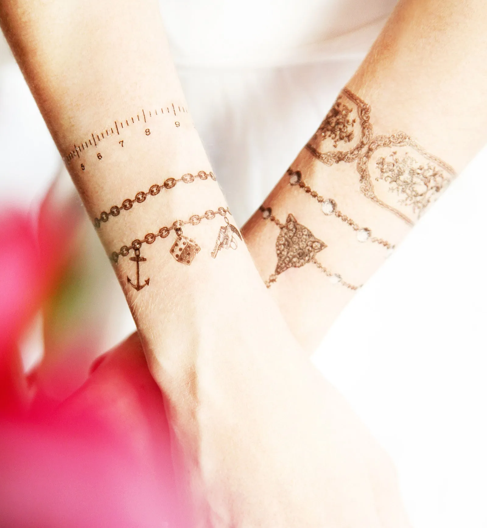 Floral Baroque - Bracelet Temporary Tattoo