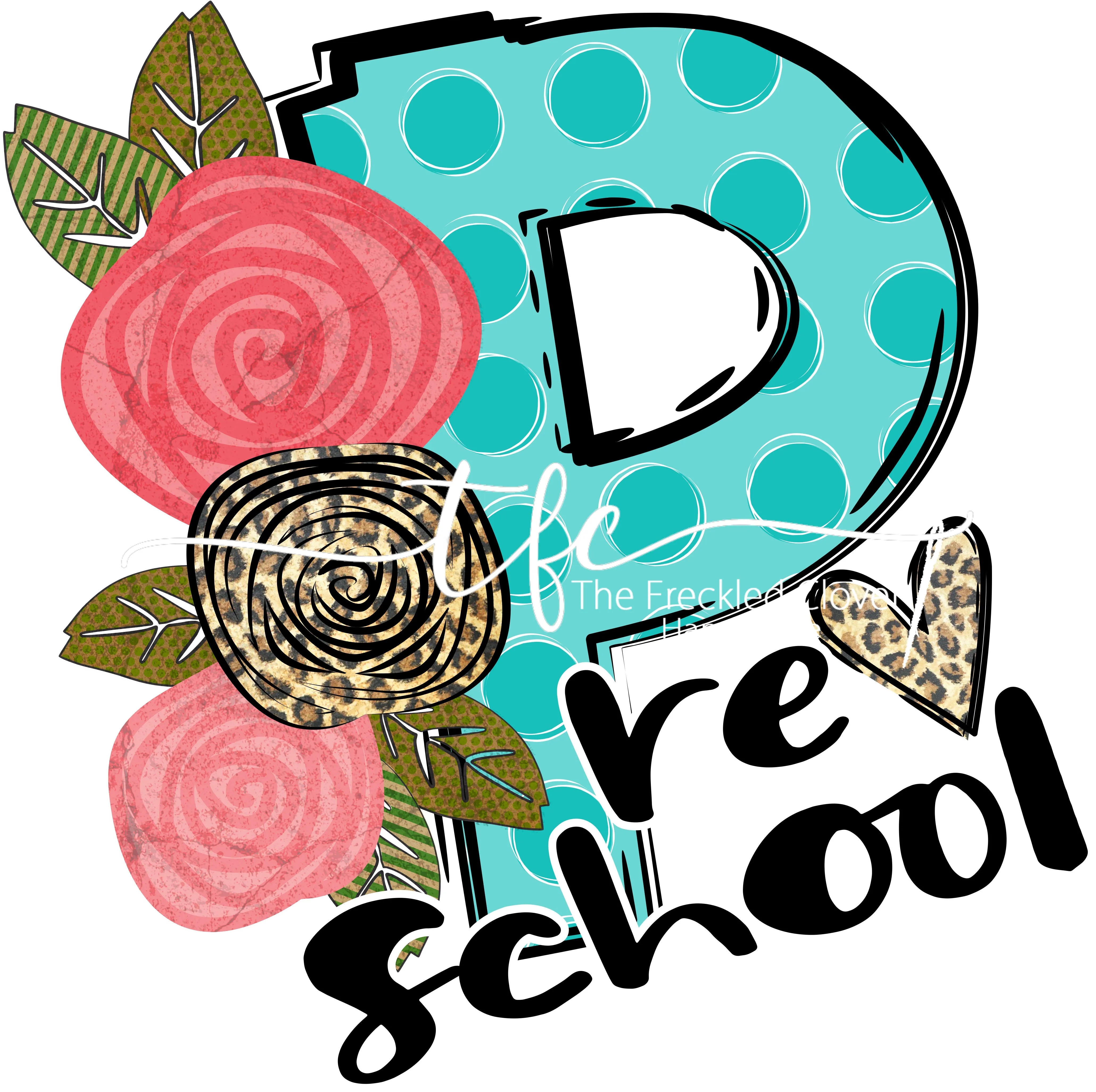 {Floral Polka Dot} grade level tee
