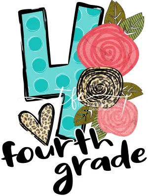 {Floral Polka Dot} grade level tee