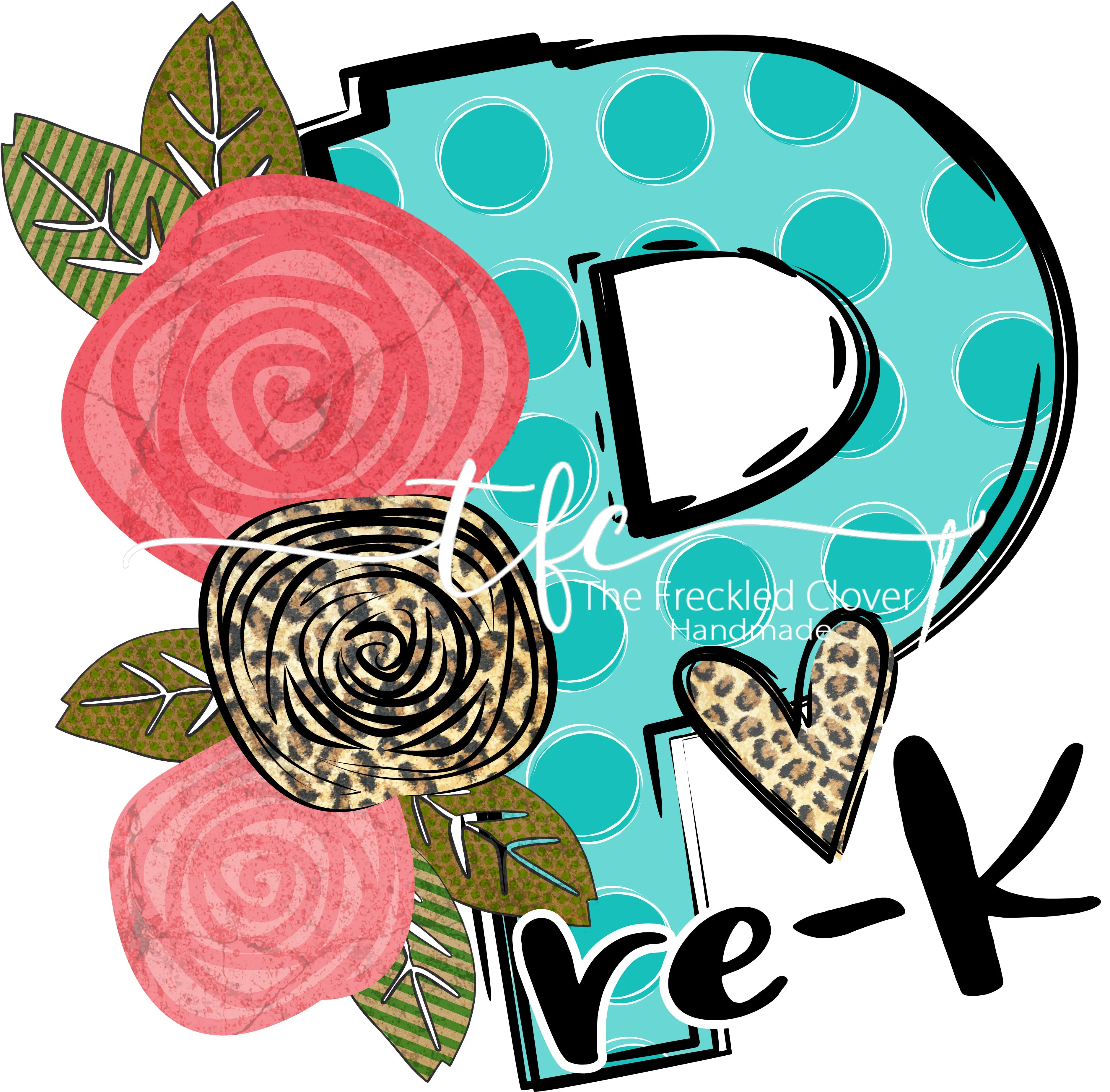 {Floral Polka Dot} grade level tee