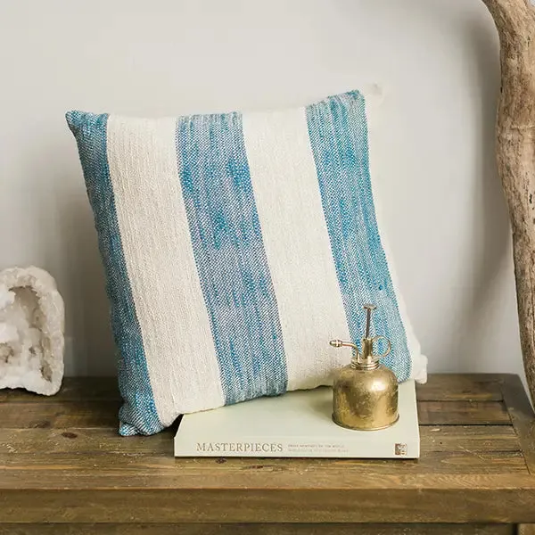 Forpost Trade Inc. | Blue and Cream Striped Pillow