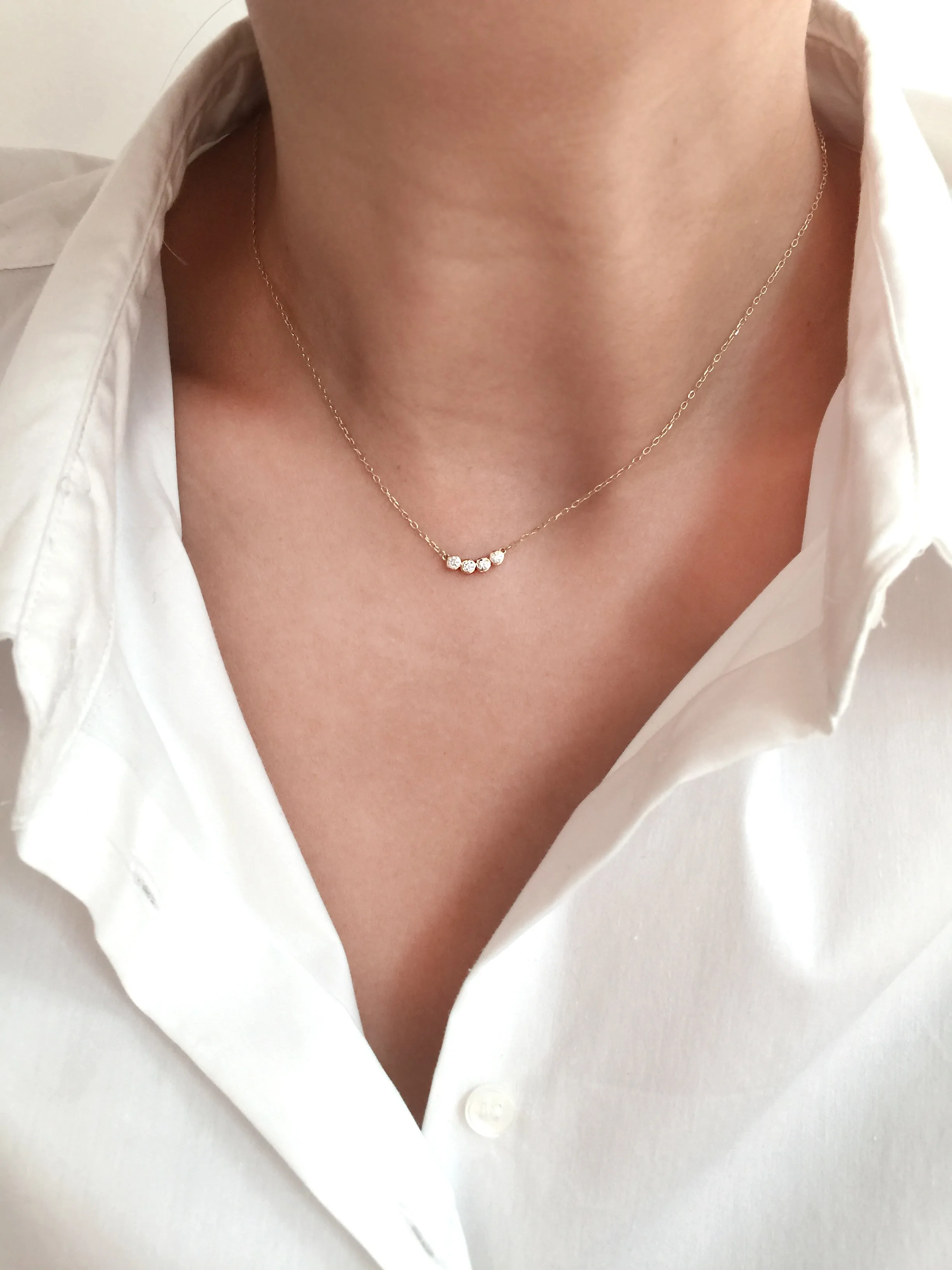 Four Diamond Necklace