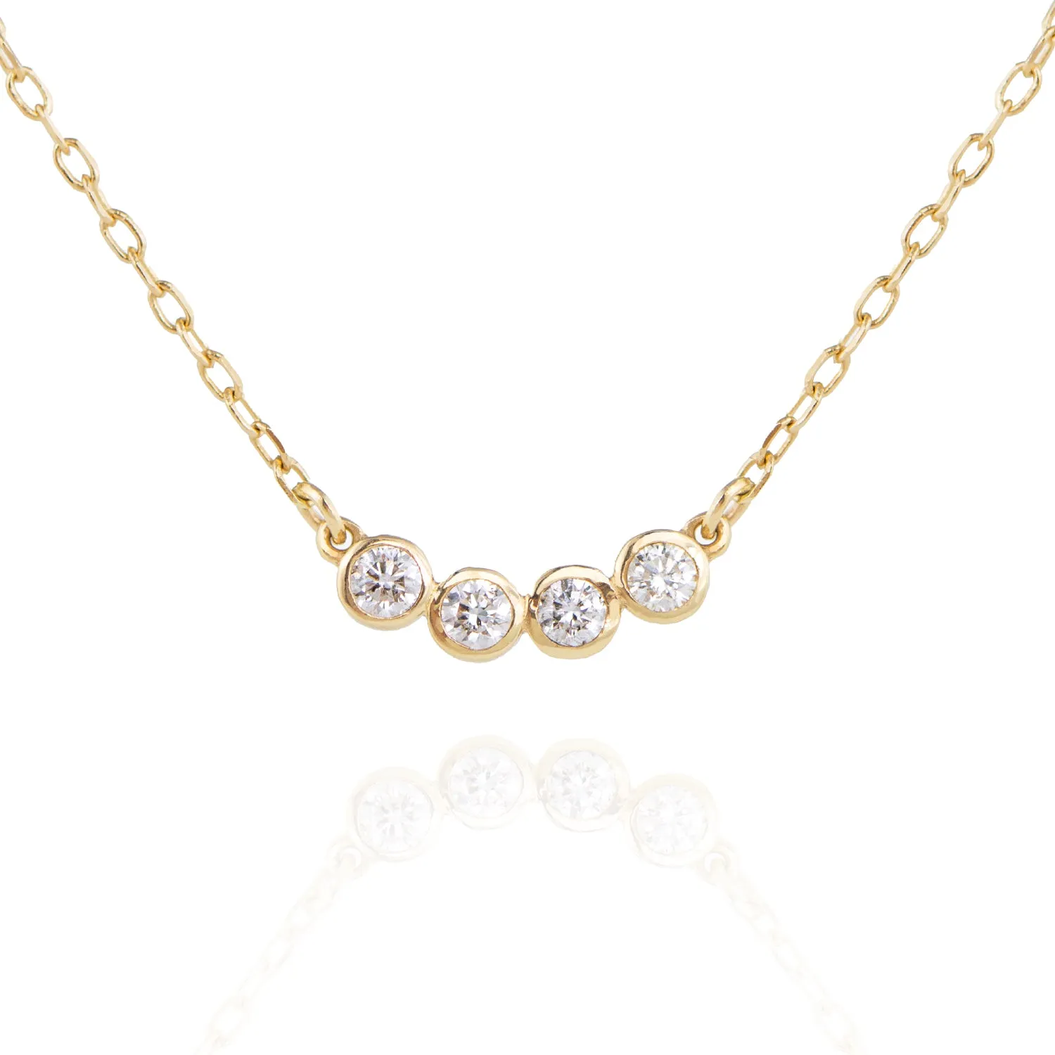 Four Diamond Necklace
