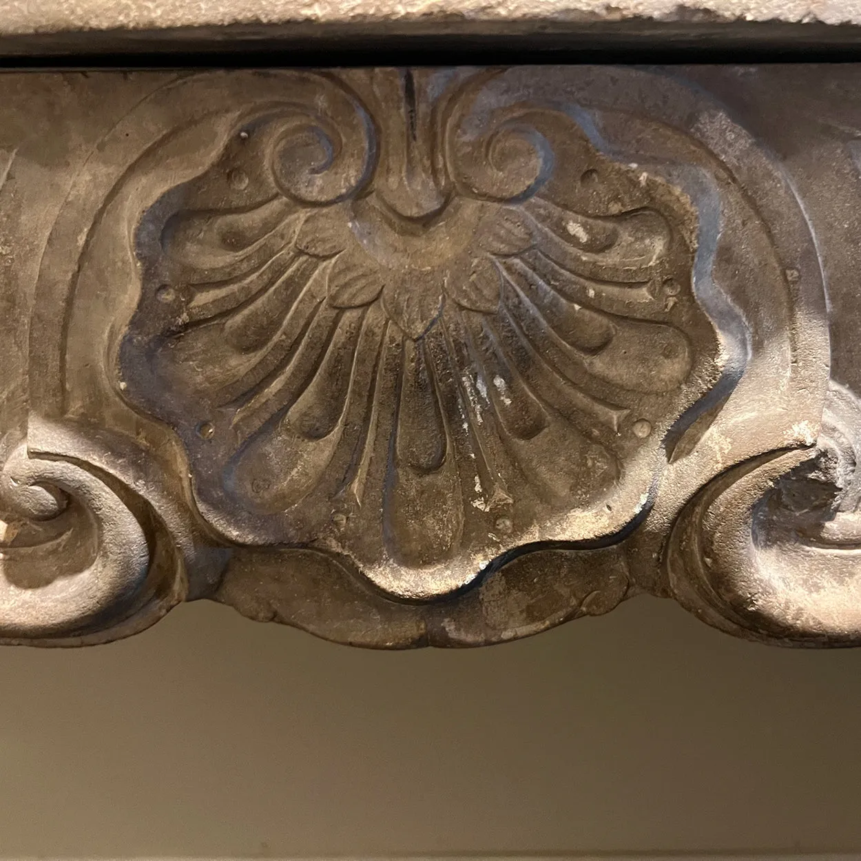 French Provincial Louis XV Style Limestone Fireplace Surround