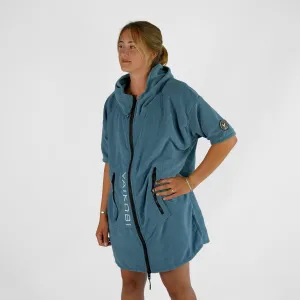 Full Zip Hooded Towel - Ocean Blue