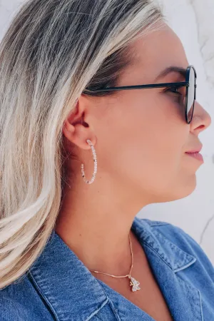 Gabbie Beaded Earrings - Opal Pink