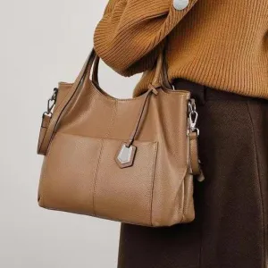 Genuine Leather Women's Large Capacity Tote Handbag
