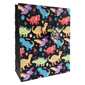Gift Bag L Colourful Dino 26.5x33cm