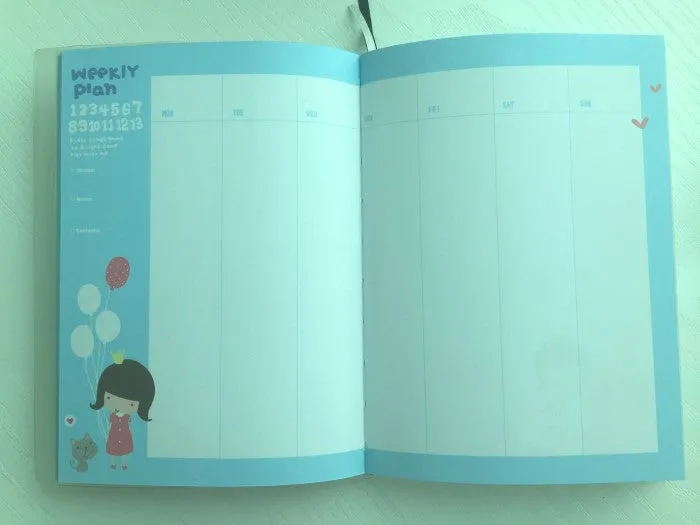 Girl Daily Planner Scheduler - in Black
