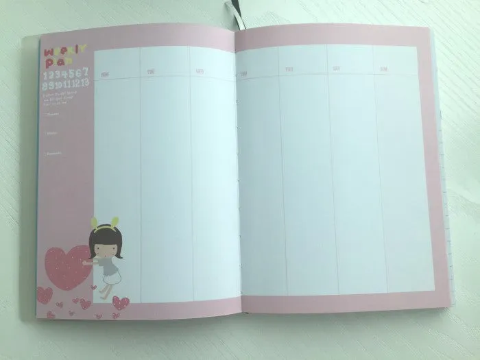 Girl Daily Planner Scheduler - in Black