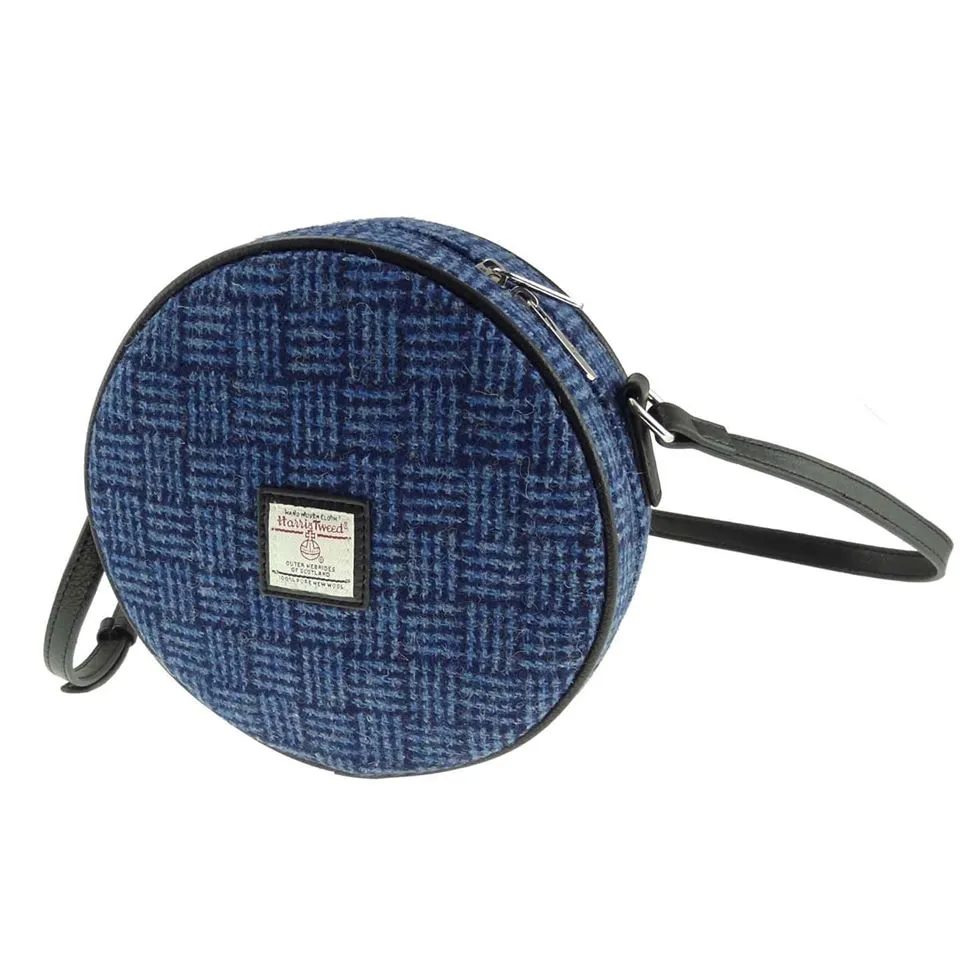 Glen Appin Harris Tweed Mini Round Bannock Bag