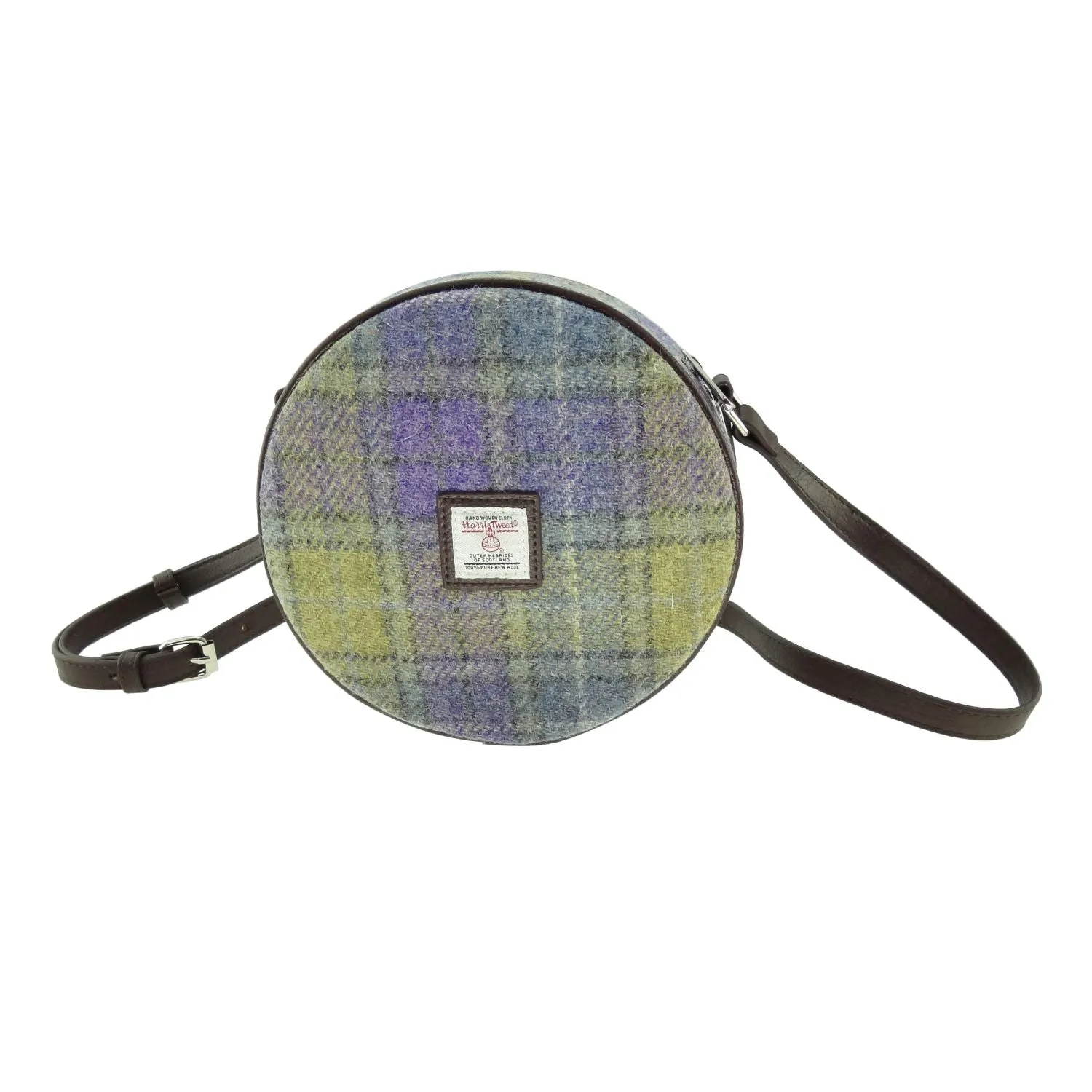 Glen Appin Harris Tweed Mini Round Bannock Bag