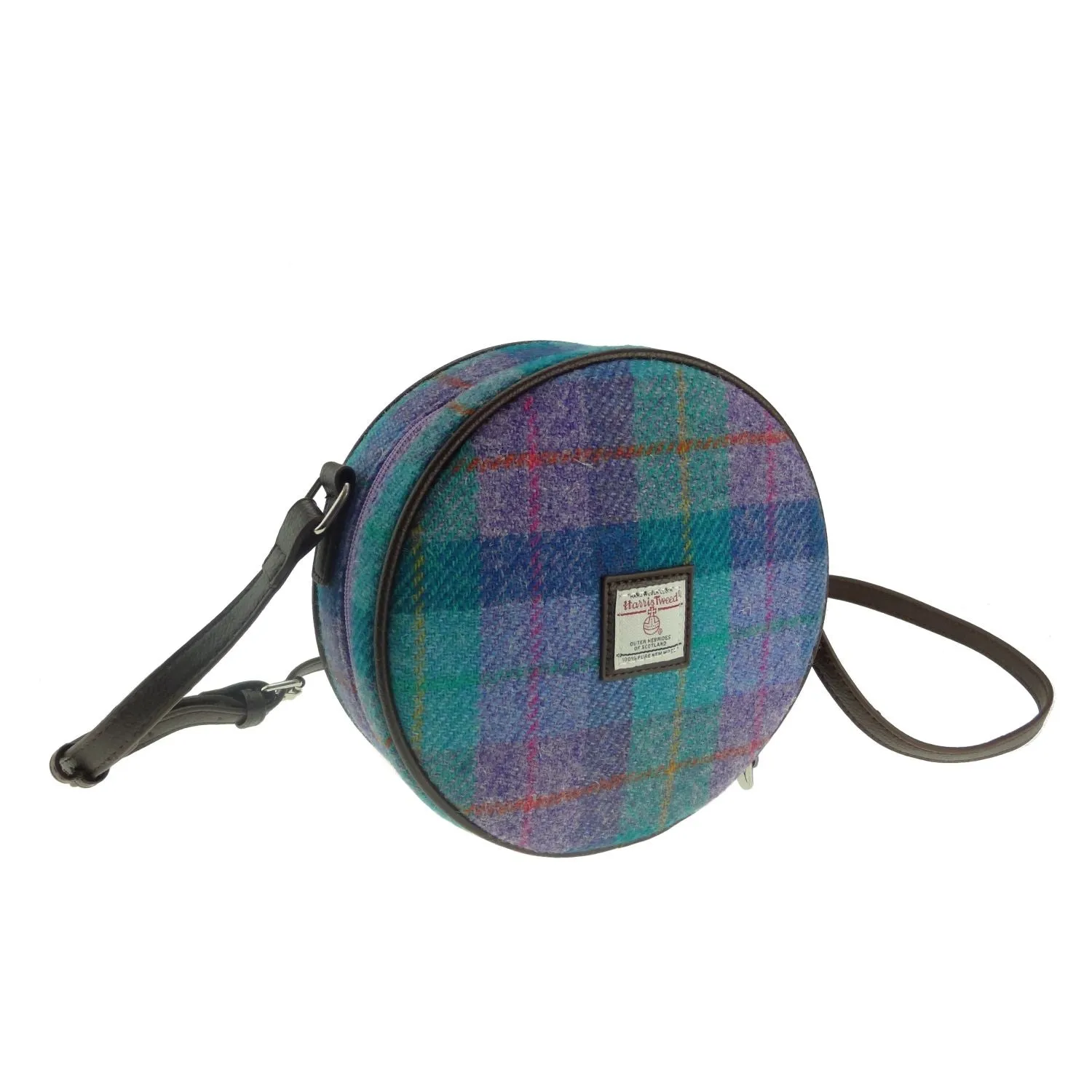 Glen Appin Harris Tweed Mini Round Bannock Bag
