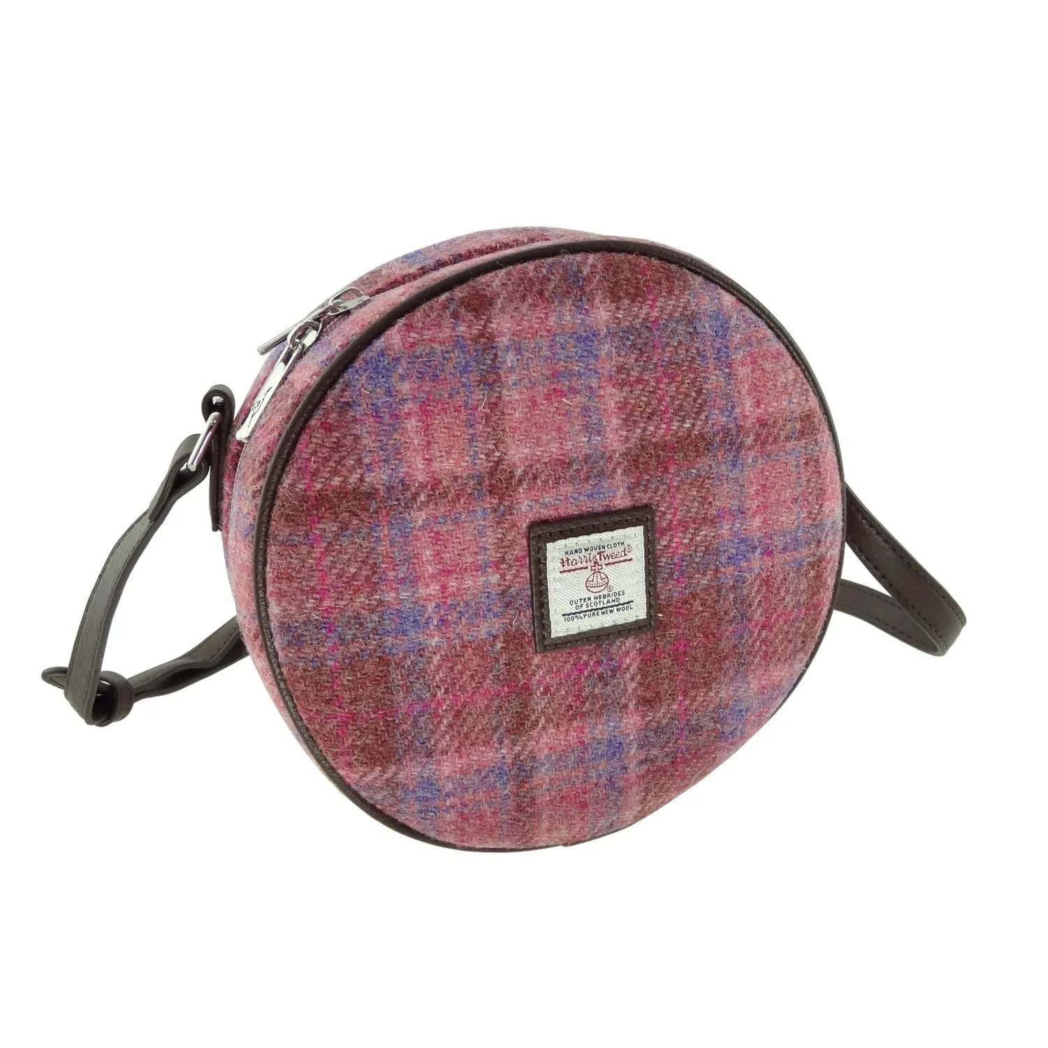 Glen Appin Harris Tweed Mini Round Bannock Bag
