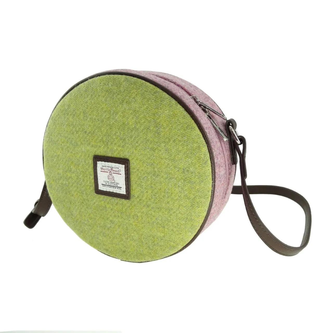 Glen Appin Harris Tweed Mini Round Bannock Bag