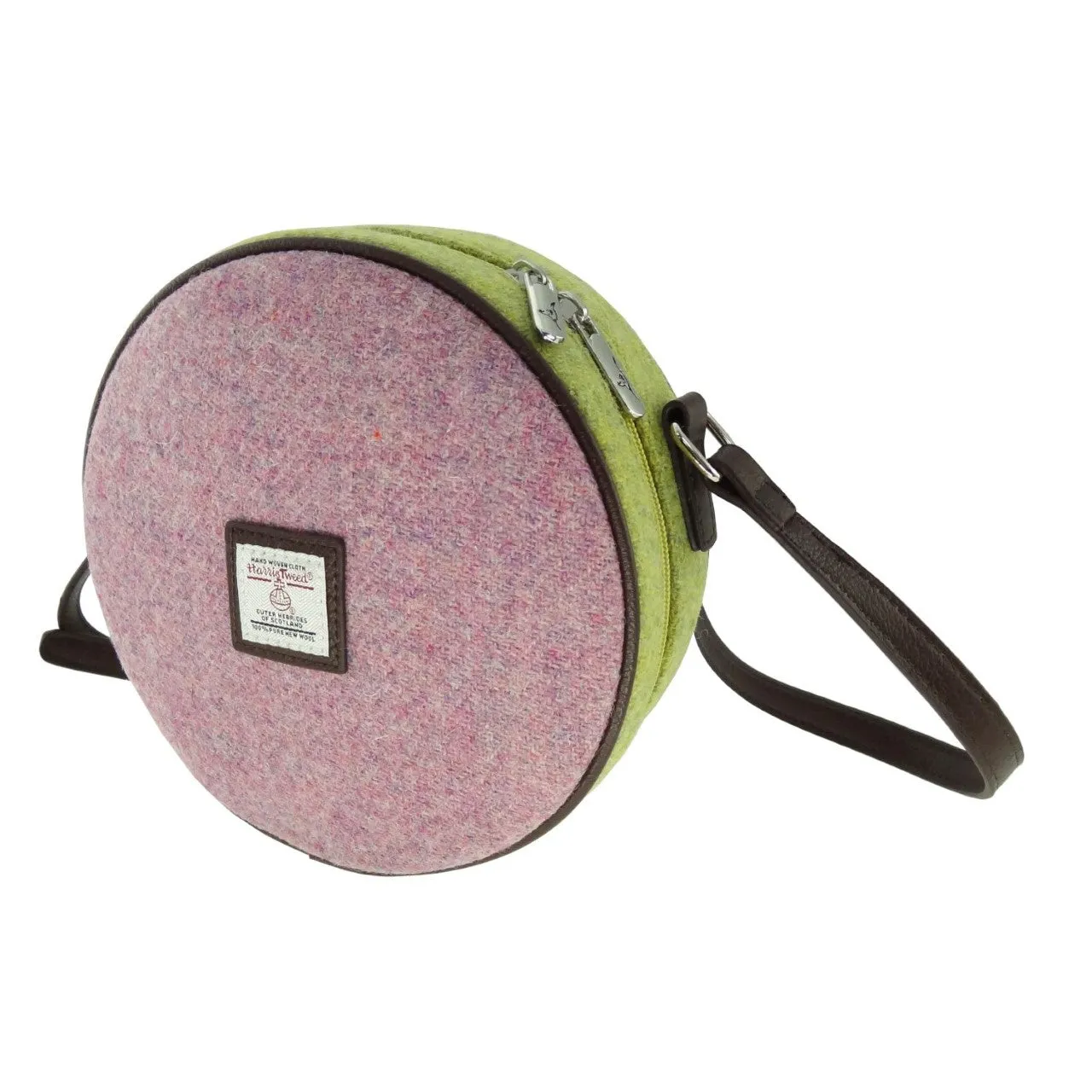Glen Appin Harris Tweed Mini Round Bannock Bag