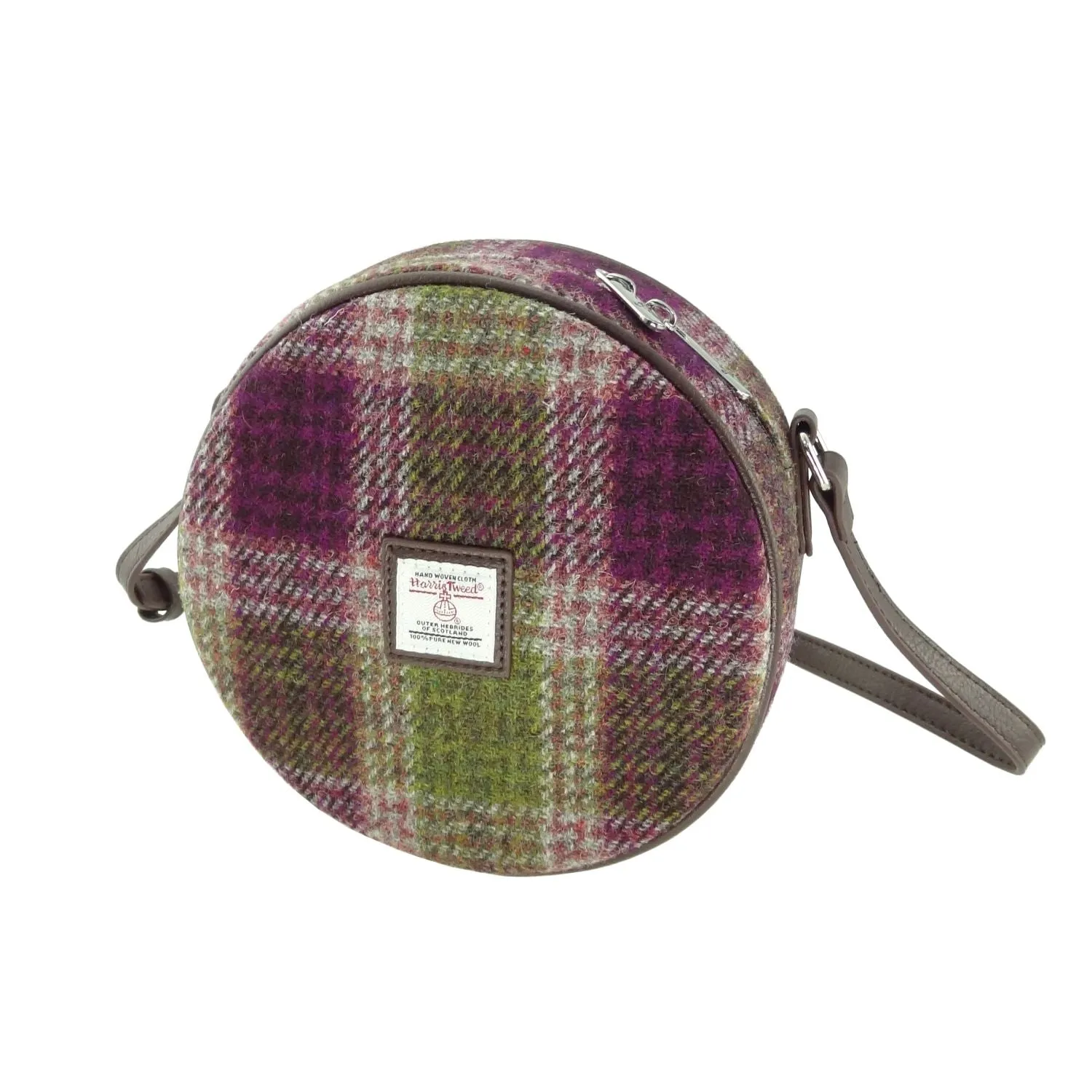 Glen Appin Harris Tweed Mini Round Bannock Bag
