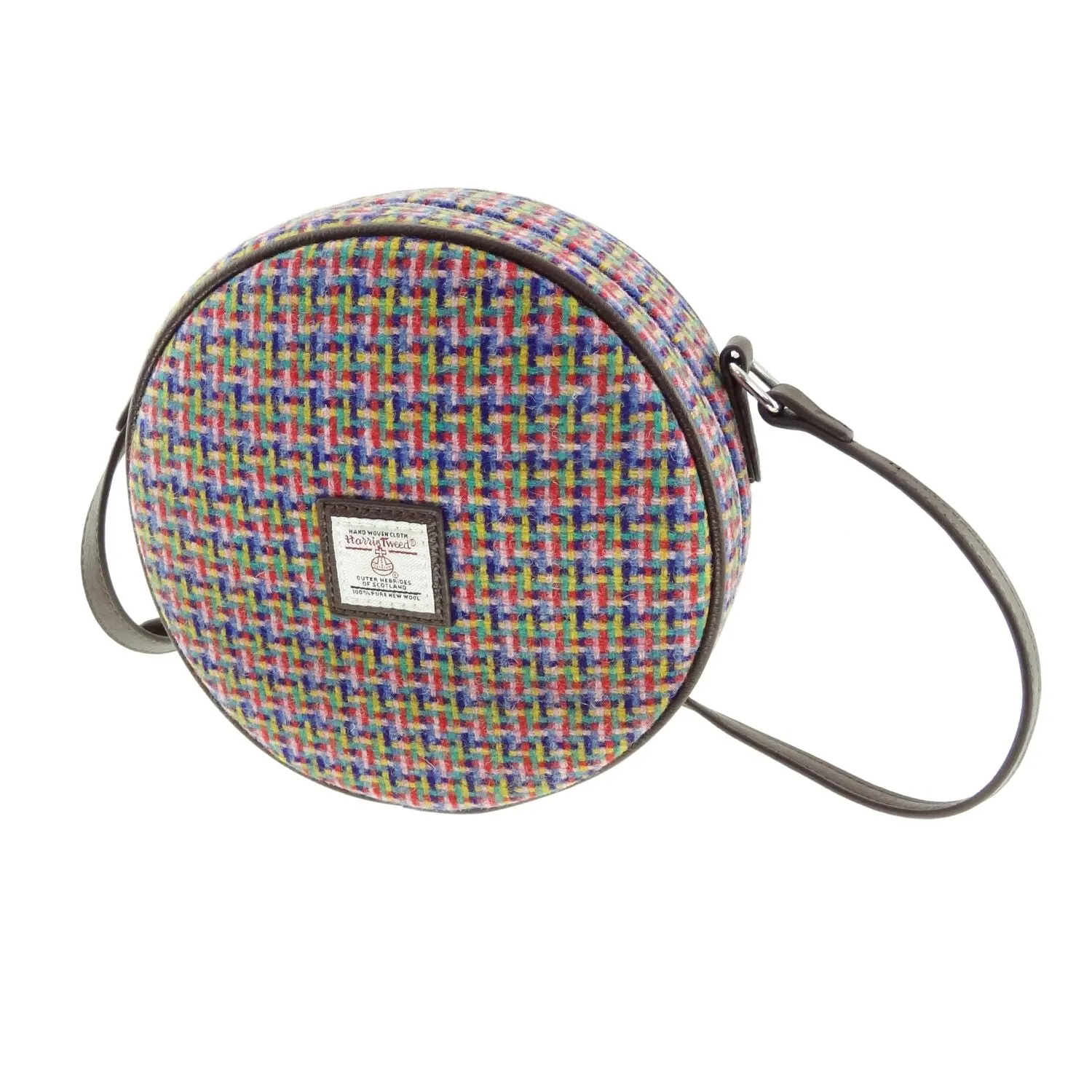 Glen Appin Harris Tweed Mini Round Bannock Bag