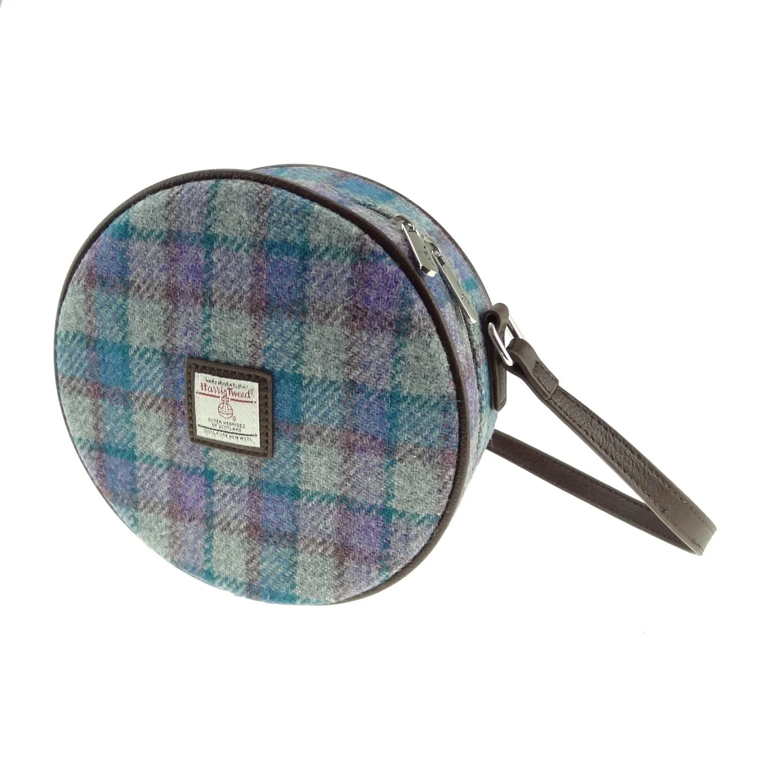 Glen Appin Harris Tweed Mini Round Bannock Bag