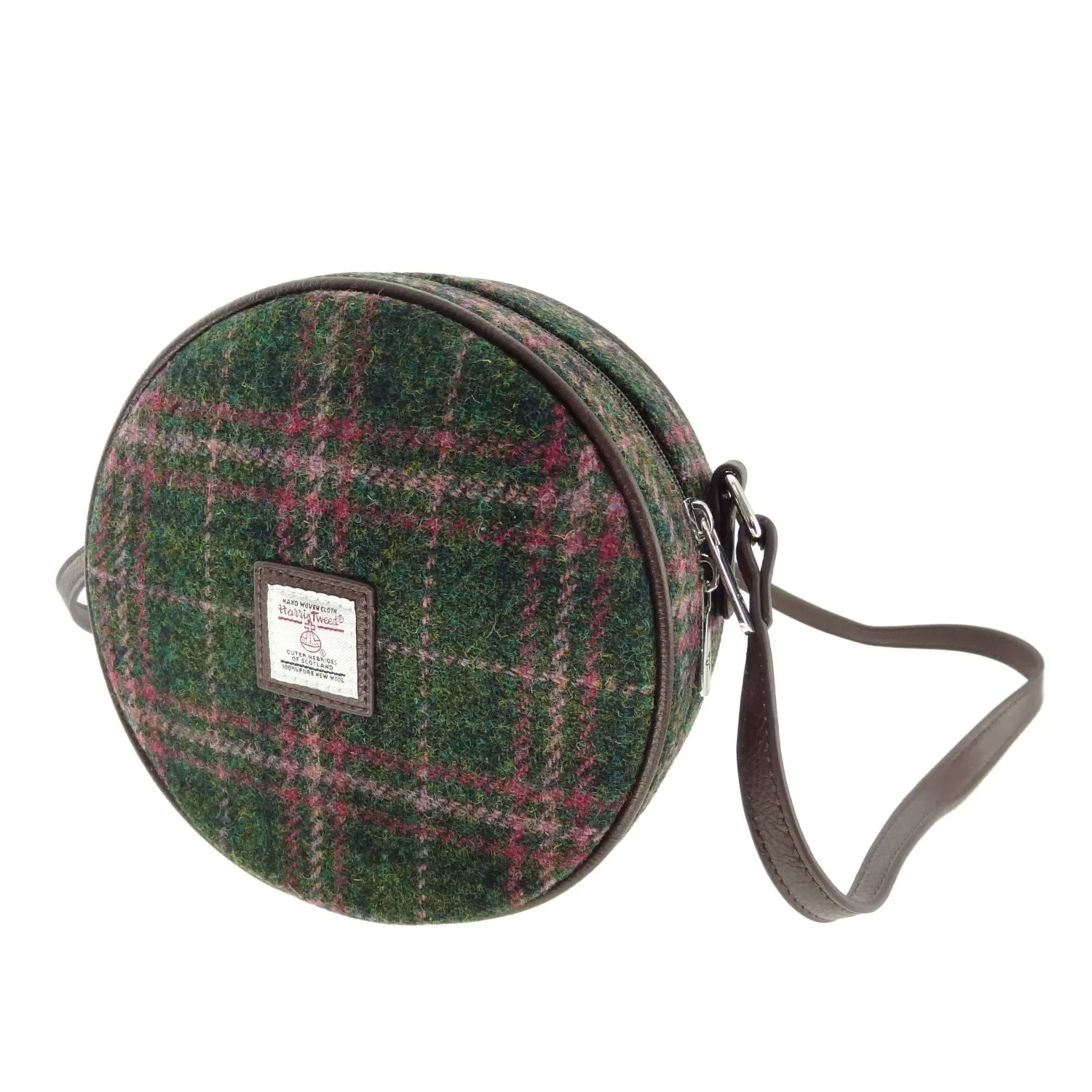 Glen Appin Harris Tweed Mini Round Bannock Bag
