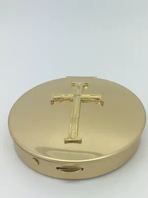 Gold-plated Pyx with Latin Cross Emblem