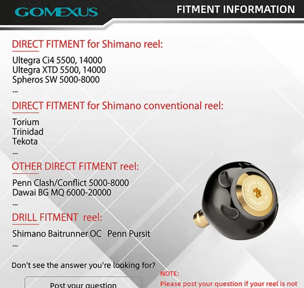 Gomexus Titanium 50mm Power Knob